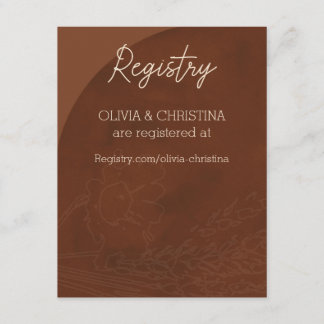 Invitations de mariage rustique, Carte d'enregistr
