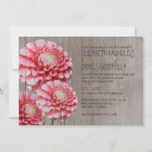 Invitations De Mariage Rustique Dahlia