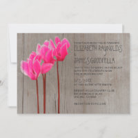 Invitations de mariage rustiques à Cyclamen