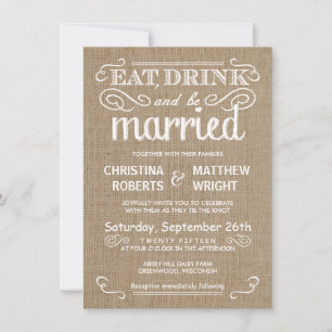 Invitations de mariage rustiques et élégantes