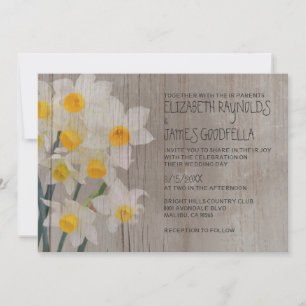 Invitations de mariage rustiques Jonquil