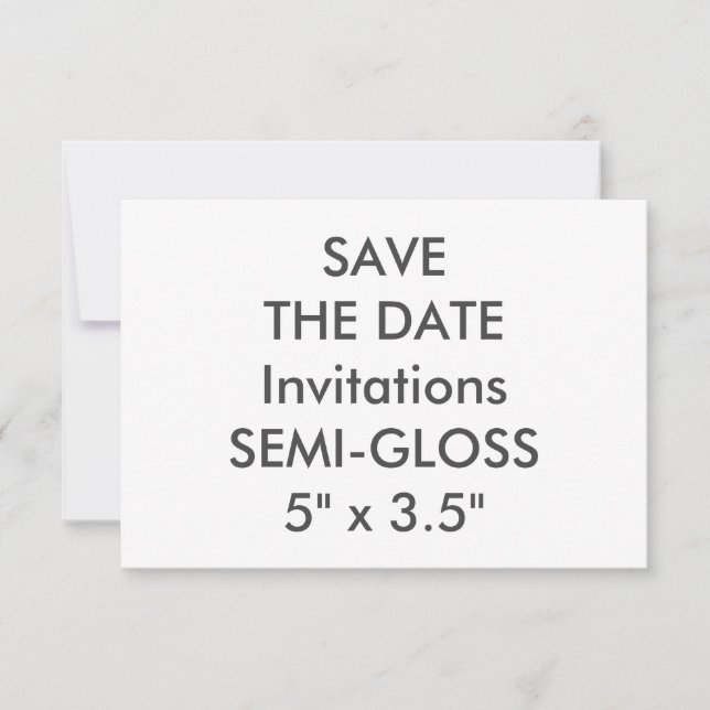 Invitations de mariage SEMI-GLOSS 110 lb 5 po x 3, (Devant)