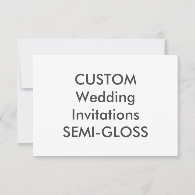 Invitations de mariage SEMI-GLOSS 110 lb 5 po x 3, (Devant)