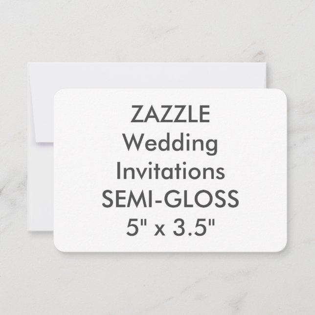 Invitations de mariage SEMI-GLOSS 110 lb 5 po x 3, (Devant)