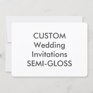 Invitations de mariage SEMI-GLOSS 110lb 7 pouces x