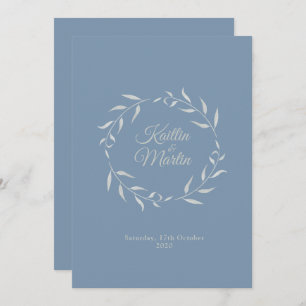 Invitations de mariage Silver Foliage