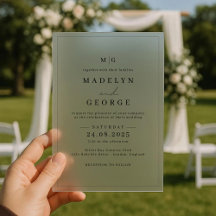 Invitations de mariage Simple Modèle Minimaliste