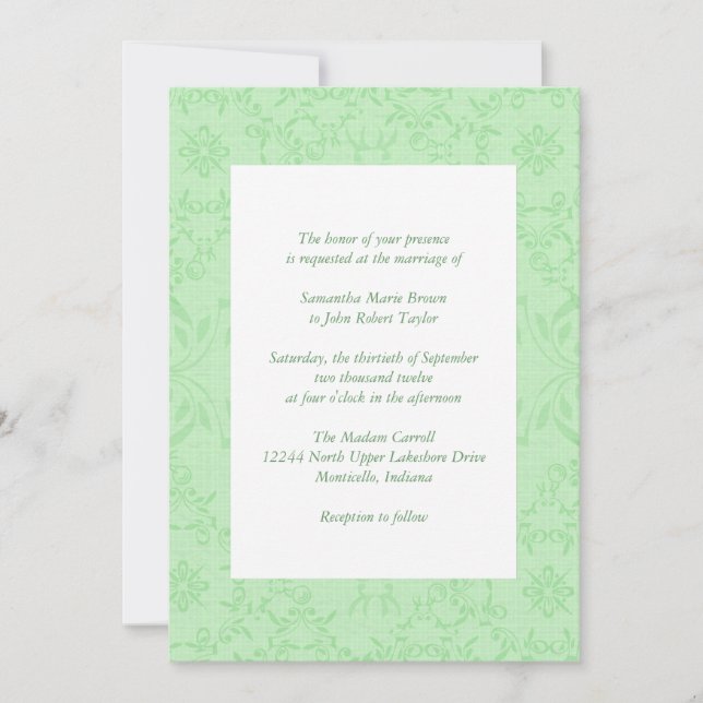 Invitations De Mariage Simplement Chic (Devant)