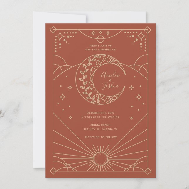 Invitations de mariage Stardust (Devant)