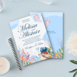 Invitations de mariage sur la plage personnalisabl