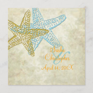 Invitations de mariage sur la plage/sable blanc