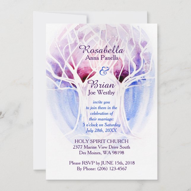 Invitations de mariage sur le feu et la glace - Cr (Devant)