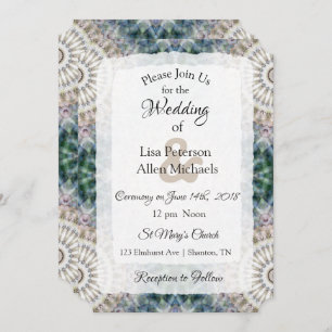 Invitations de mariage Tan et Blue Mandala