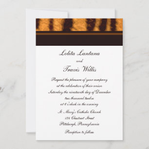Invitations de mariage Tiger Stripe