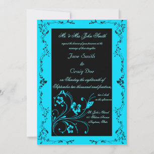 Invitations de mariage turquoise