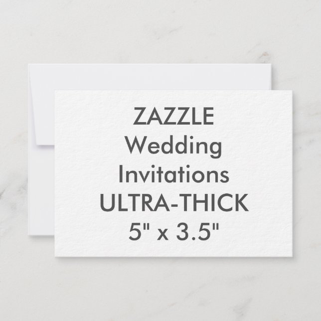 Invitations de mariage ULTRA-THICK 360 lb 5 pouces (Devant)