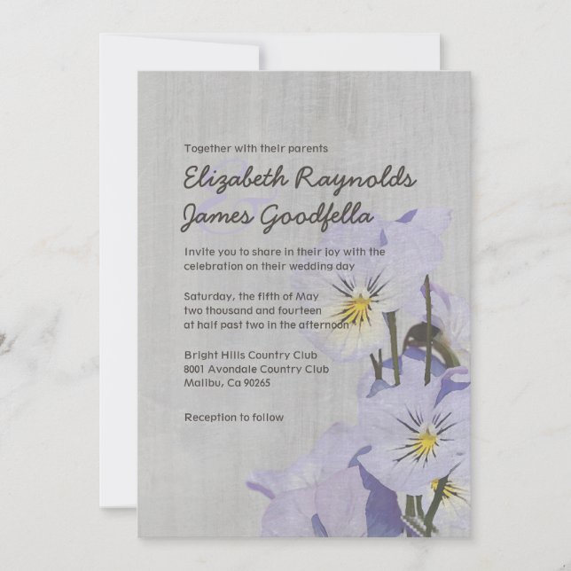 Invitations de mariage Vintages (Devant)