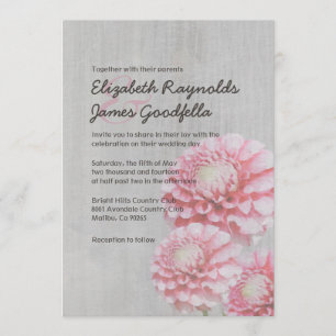 Invitations de mariage Vintages Dahlia