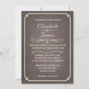Invitations de mariage Vintages officielles