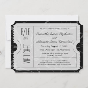 Invitations de Mariage VIP noir et blanc