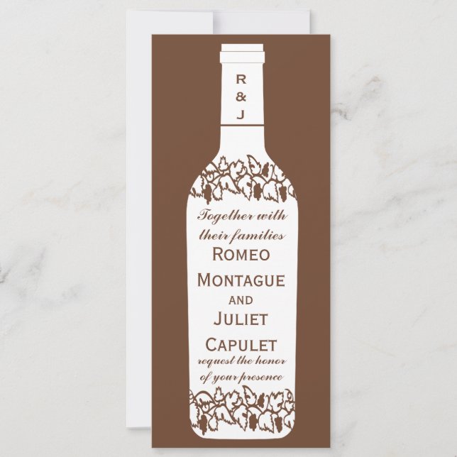 Invitations de mariage viticole (Devant)