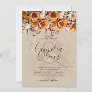 Invitations de Mariages de automne rustiques