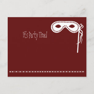 Invitations de masque de partie