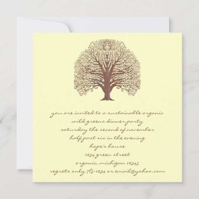 Invitations de Motifs Brown de grains de bois de s (Devant)