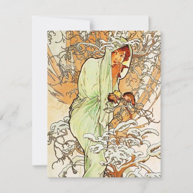 Invitations de Mucha Winter (Devant)