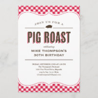 Invitations de nappe de rôti de porc