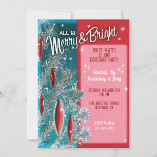 Invitations de Noël Arbre en aluminium