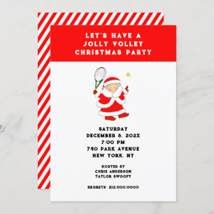Invitations de Noël de tennis