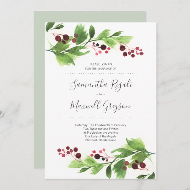 Invitations de Noël élégantes (Devant / Derrière)