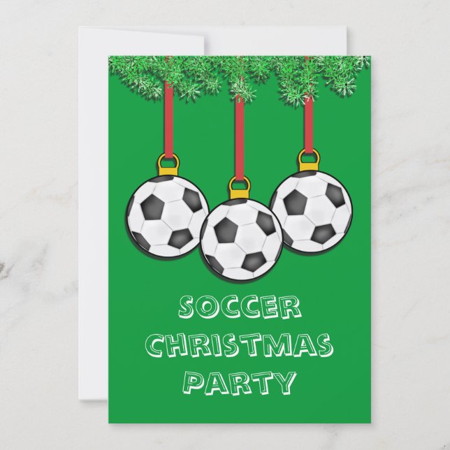 Invitations de Noël pour des équipes de football (Devant)