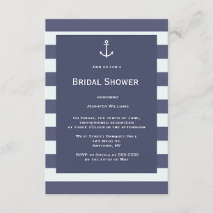 Invitations de nuptiale marine moderne