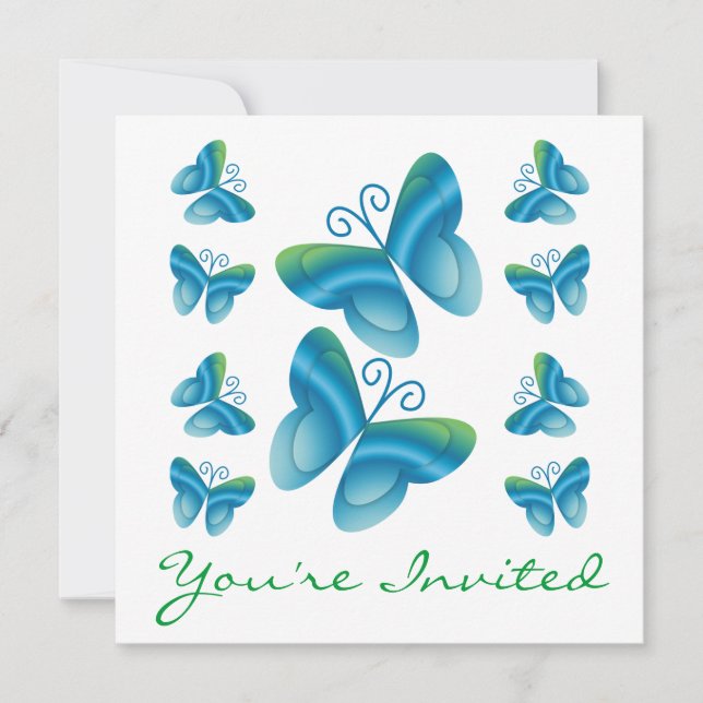 Invitations de papillons de la Réunion de famille (Devant)