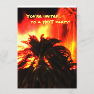 Invitations de partie chaude du volcan