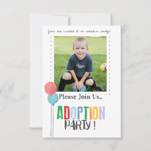 Invitations de partie d'adoption (Devant)