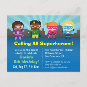 Invitations de partie d'anniversaire de enfant de