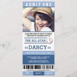 Invitations de partie de Bachelorette de base-ball