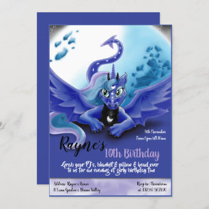 Invitations de partie de dragon de Luna