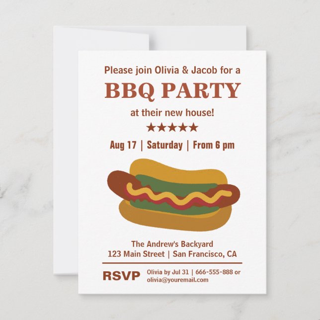 Invitations de partie de pendaison de crémaillère (Devant)