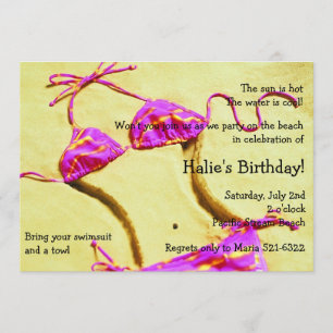 Invitations de partie de plage d'amusement d'été
