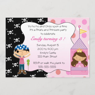 Invitations de partie de princesse anniversaire de