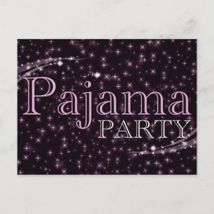 invitations de partie de pyjama : starshine
