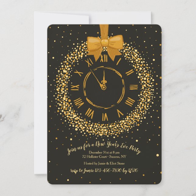 Invitations de partie de réveillon de la Saint (Devant)