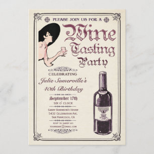 Invitations de partie d'échantillon de vin (v.1)