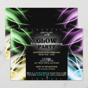 Invitations de partie lumineuse