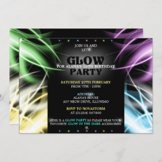 Invitations de partie lumineuse
