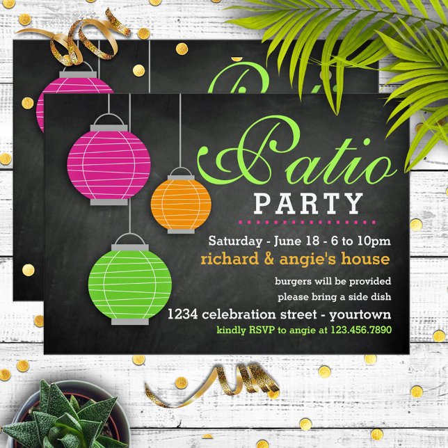 Invitations de patio d'été (Créateur téléchargé)